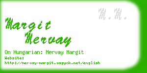 margit mervay business card